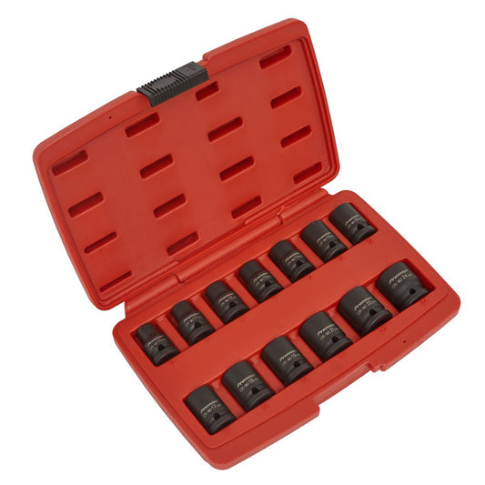 Sealey Impact Socket Set 13pc 1/2"Sq Drive 12pt AK5614M