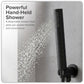 Baridi Concealed Thermostatic Shower Set, 20cm Round Head & Hand Shower - Black