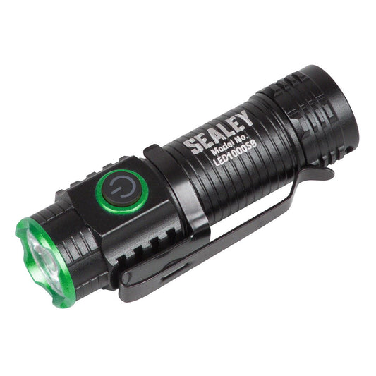 Sealey Super Beam 1000lm Rechargeable SMD LED 10W Pocket Light LED1000SB