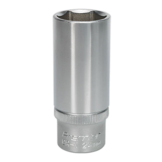 Sealey WallDrive Socket 24mm Deep 1/2"Sq Drive S1224D