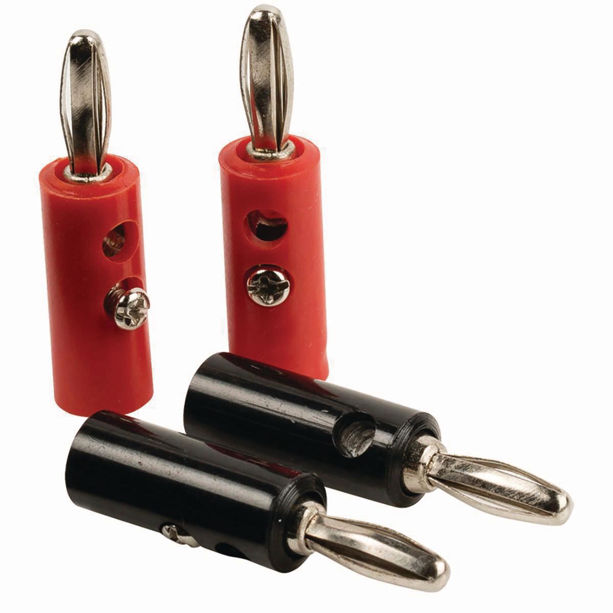 Nedis Banana Connector Kit Banana Male to 4 pieces Black/Red CAGB26900VA