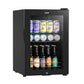 Baridi 60L Beer & Drinks Fridge with LED Light, Black and Glass Door DH62