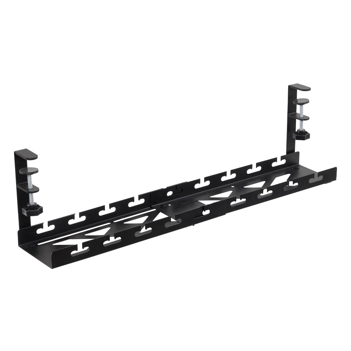 Dellonda Extendable Cable Management Tray 435/730 x 130 x 190 - Black DH276