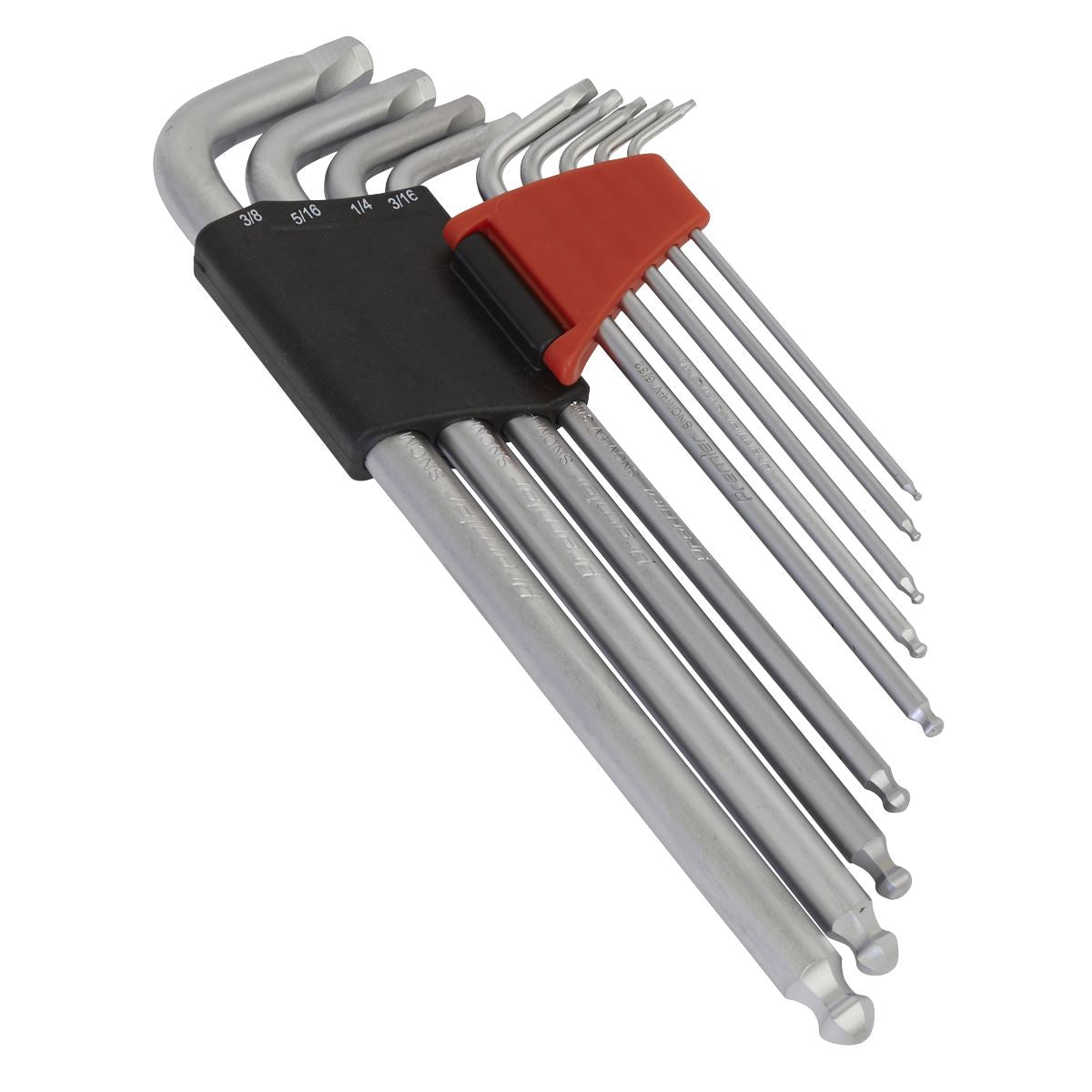 Sealey Ball-End Hex Key Set 9pc Lock-On Imperial AK7181