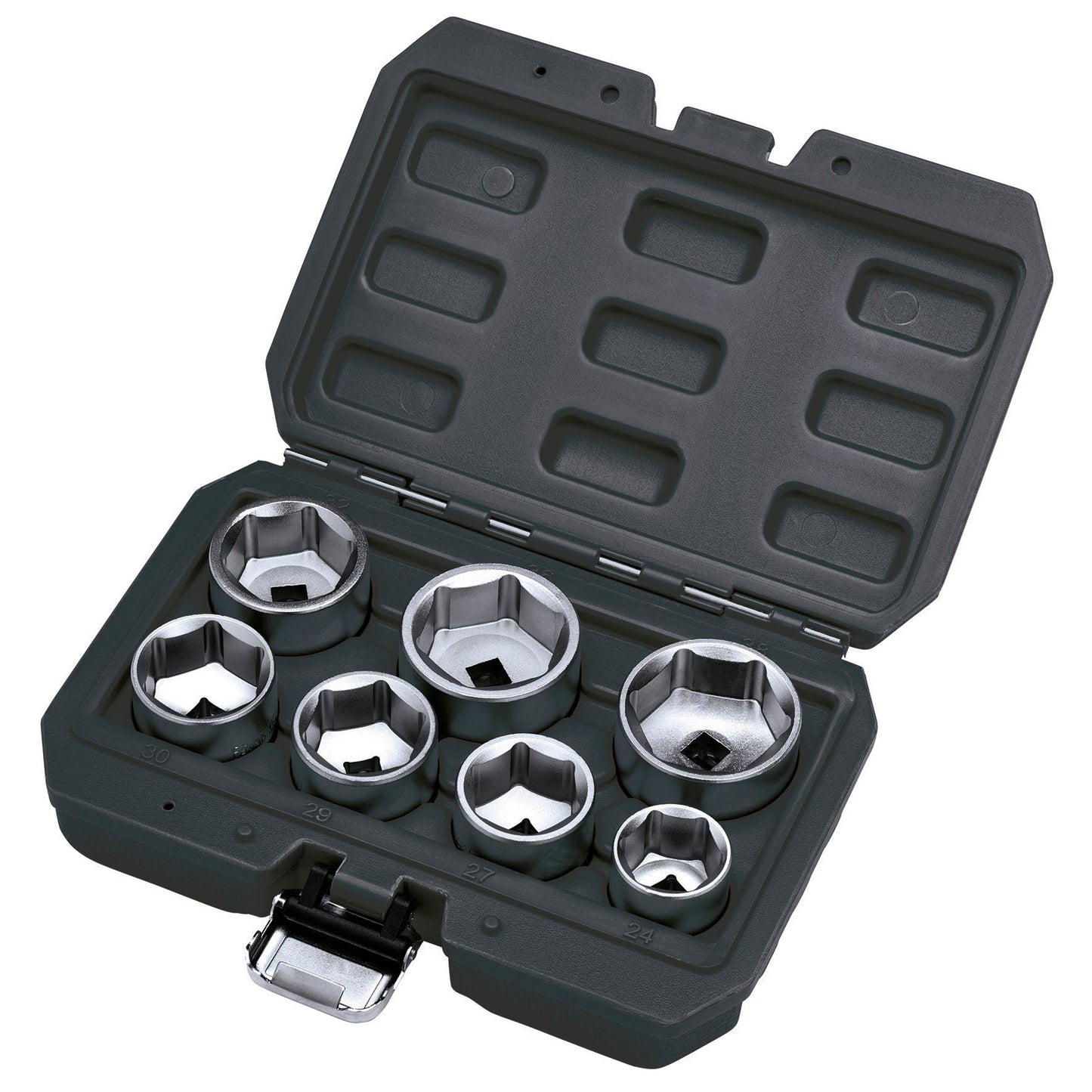 Draper Oil Filter Socket Set, 3/8" Sq. Dr. (7 Piece)