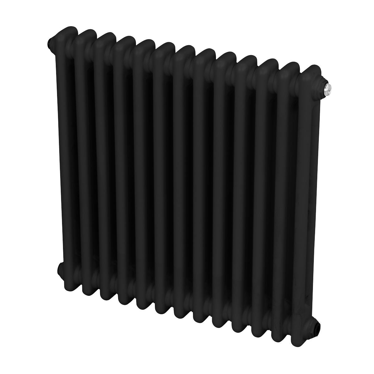 Baridi Horizontal Traditional 2 Column Radiator 600 x 607mm � Black DH362