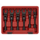 Sealey Flexi-Head Flare Nut Diesel Injection Wrench Set 6pc 3/8"Sq Drive AK6901
