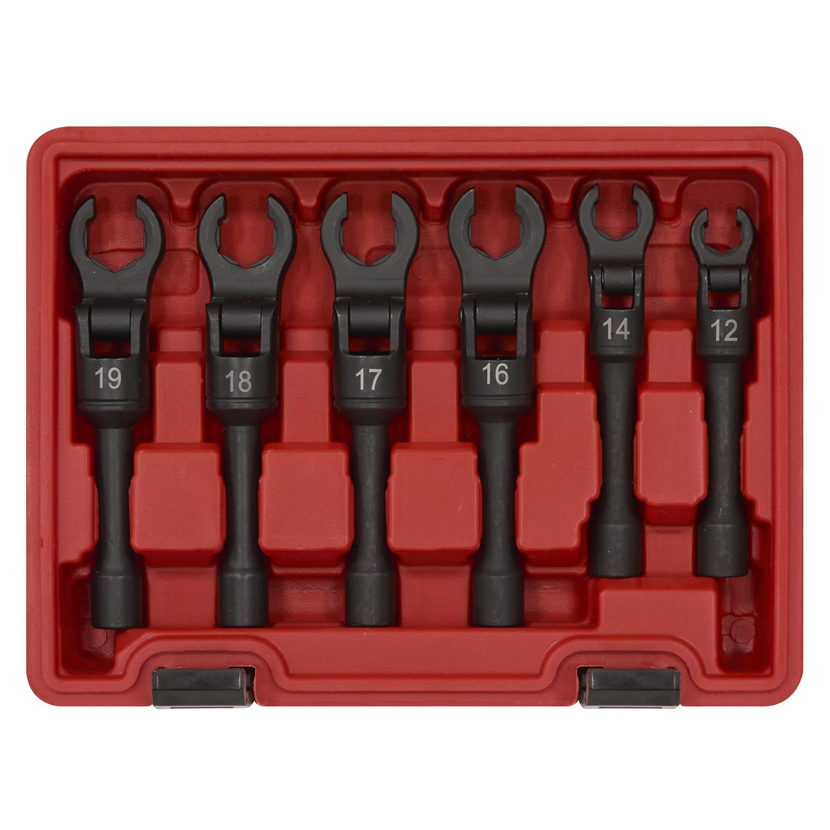 Sealey Flexi-Head Flare Nut Diesel Injection Wrench Set 6pc 3/8"Sq Drive AK6901
