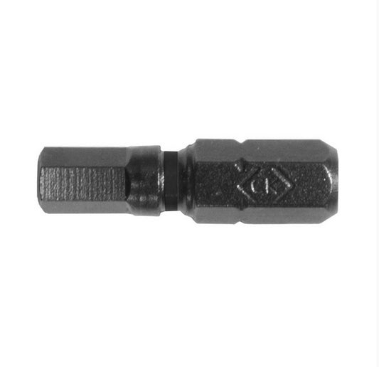 CK Tools Blue Steel Impact Screwdriver Bit 25mm HEX 3.0mm T4560 HEX30