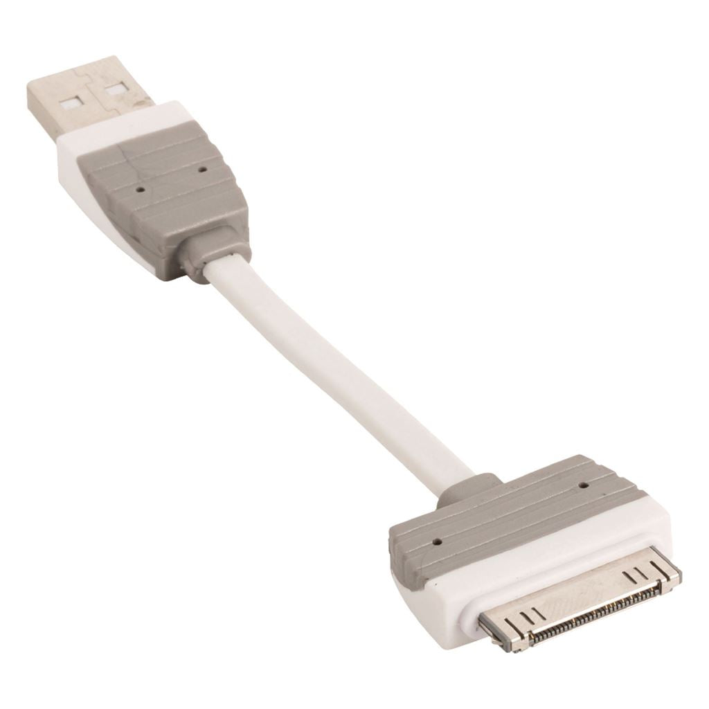 Bandridge USB sync and charge cable USBA male to 30-pin Apple dock 0.10m white - BBM39100W01