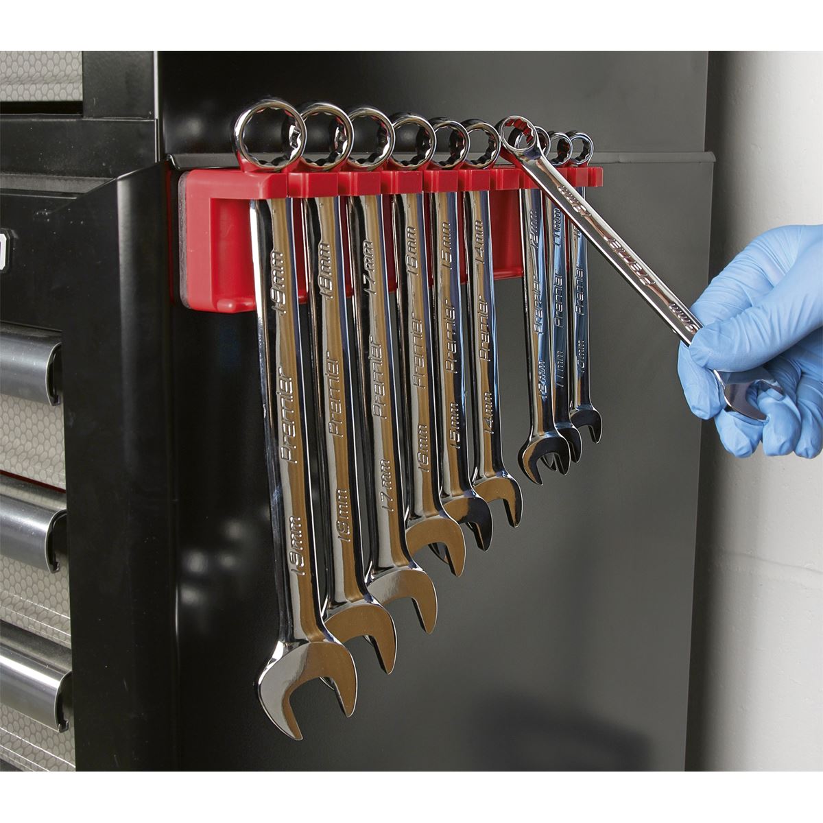 Sealey Spanner Rack Magnetic Capacity 10 Spanners WR06