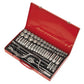 Sealey Socket Set 64pc 3/8" & 1/2"Sq Drive 6pt WallDrive - Met/Imp AK694