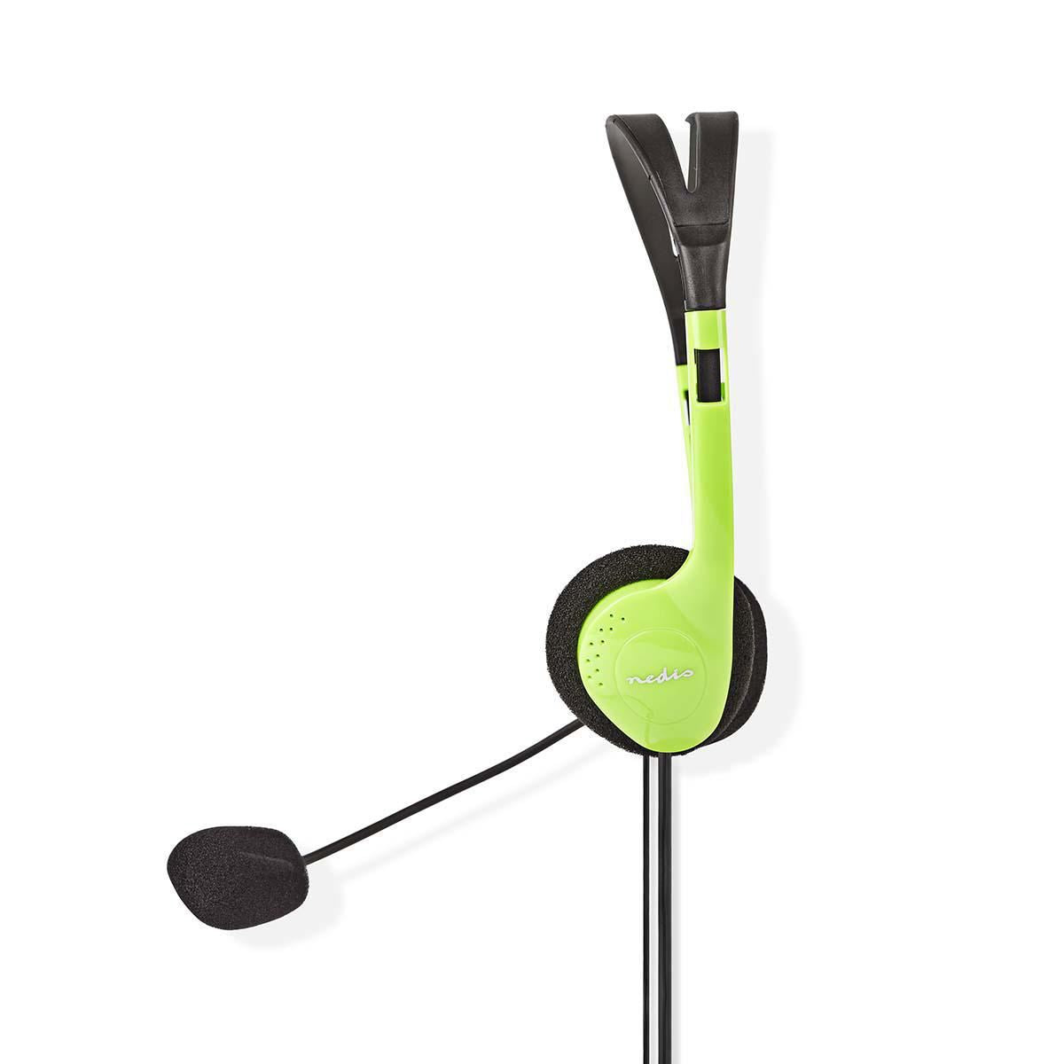 Nedis PC Headset On-Ear 2x 3.5mm Connectors 2m Green CHST100GN