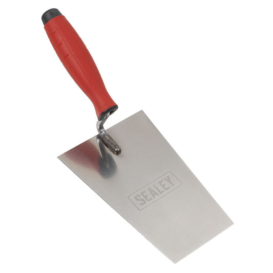 Sealey Stainless Steel Bucket Trowel - Rubber Handle - 180mm T1204