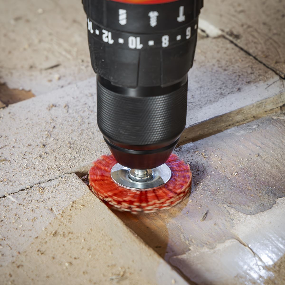 Sealey 50mm Nylon Filament Circular Brush with 6mm Shaft NFBC50