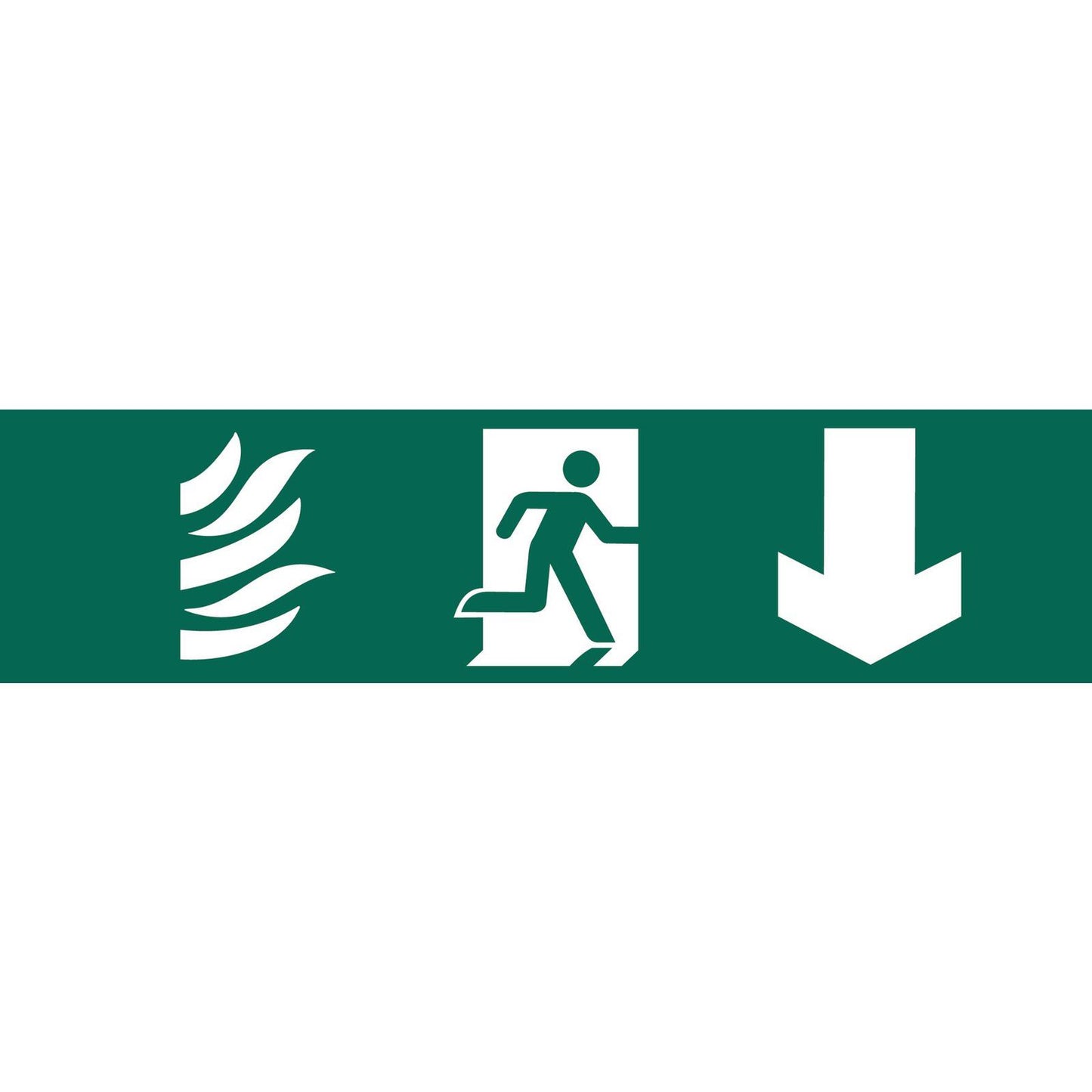 Genuine Draper 'Running Man Arrow Down' Safety Sign | 73201