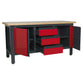 Sealey Workstation with 3 Drawers & 2 Cupboards AP1905C