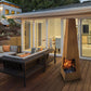 Dellonda Chiminea, Wood Burner, Heater for Outdoors W45cm x H150cm, Corten Steel DG106