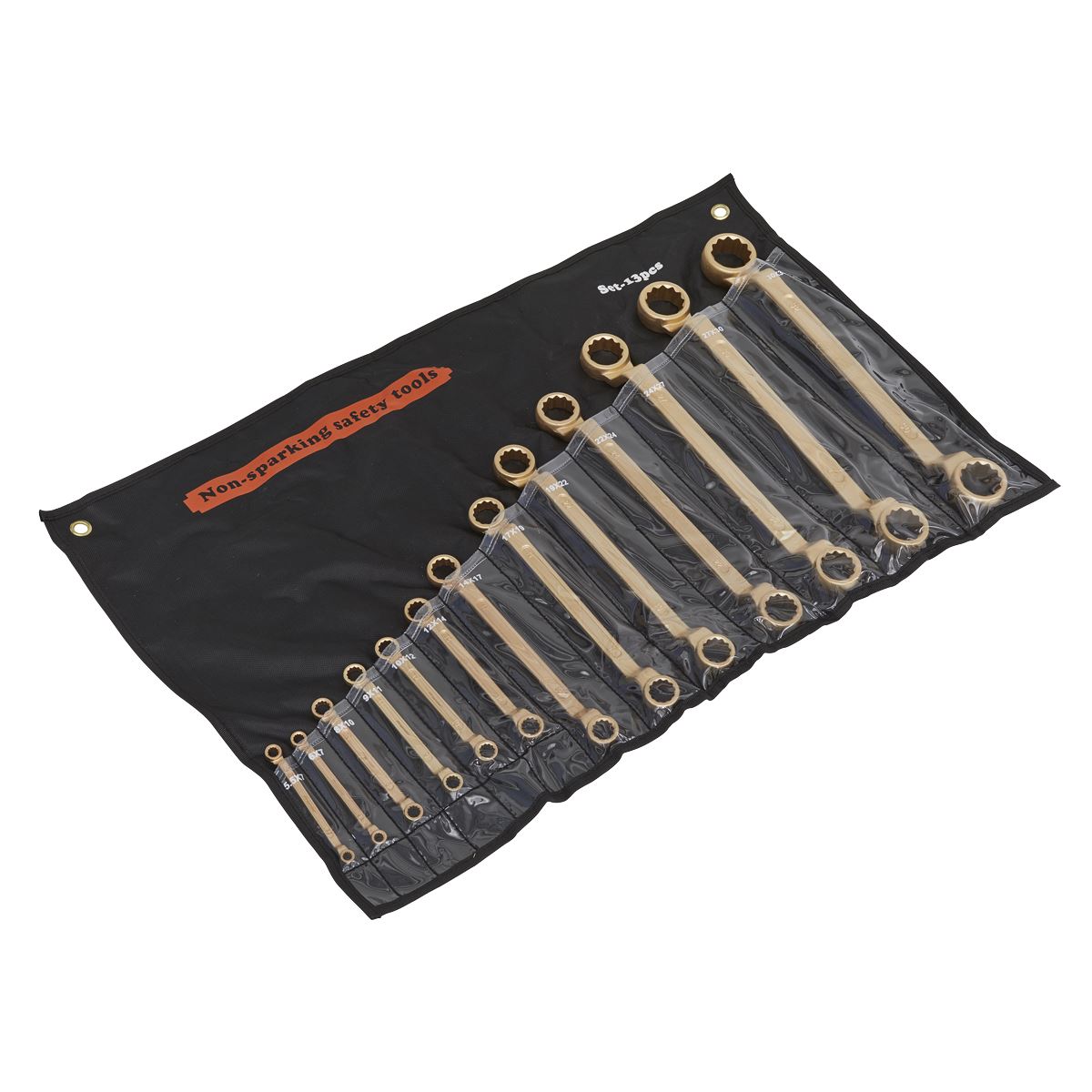 Sealey Double End Ring Spanner Set 13pc 5.5-32mm - Non-Sparking NS016