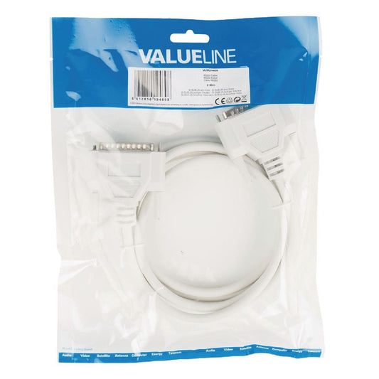 Glaxio RS232 cable D-SUB 25-pin male - D-SUB 25-pin male 2m ivory - CCGP52100IV20