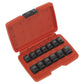Sealey Impact Socket Set 13pc 1/2"Sq Drive Low Profile Metric AK5613LP