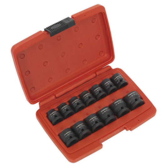 Sealey Impact Socket Set 13pc 1/2"Sq Drive Low Profile Metric AK5613LP