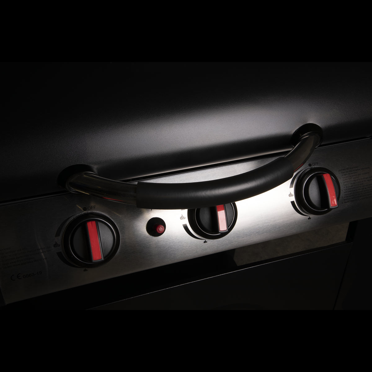 Dellonda 3 Burner Gas BBQ Grill, Ignition, Thermometer, Black/Stainless Steel DG14