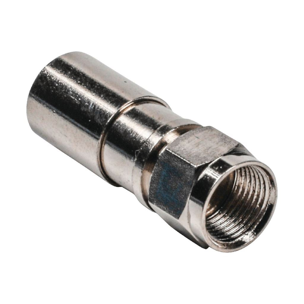 Glaxio Compression F connector DIA 7.00mm metal 10 pcs