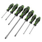 Sealey Screwdriver Set 7pc GripMAX Hi-Vis Green AK4321HV