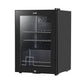 Baridi 60L Beer & Drinks Fridge with LED Light, Black and Glass Door DH62