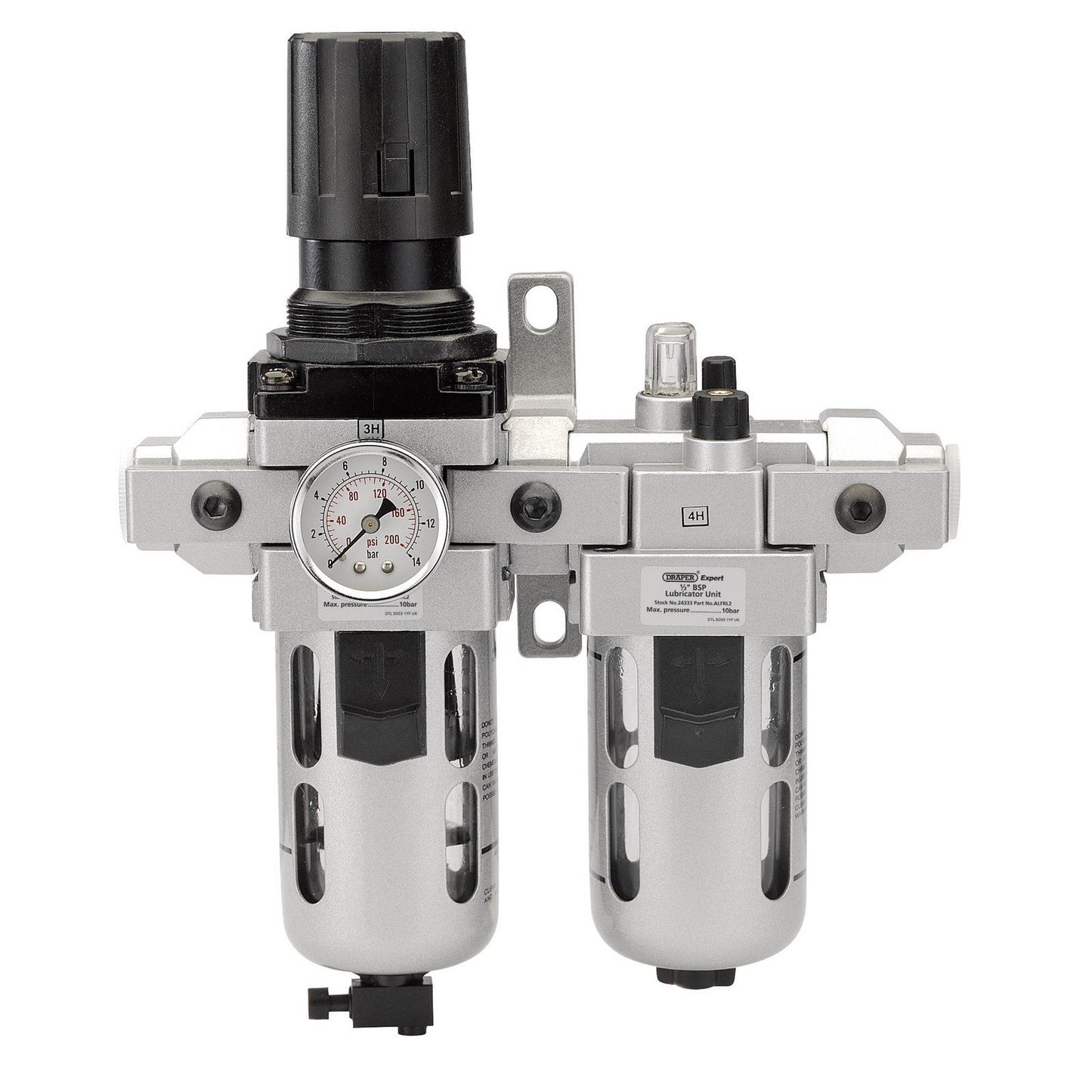 Draper Expert 1/2" BSP Combined Filter/Regulator/Lubricator -No. 24333