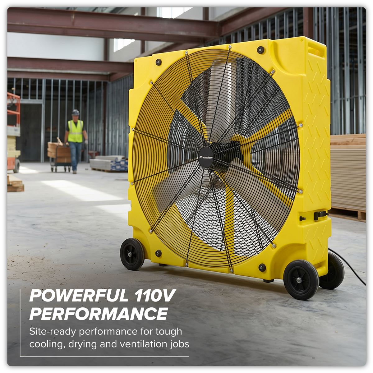 Sealey Premier 36" Industrial High Velocity Rotomold Drum Fan 3-Speed 110V