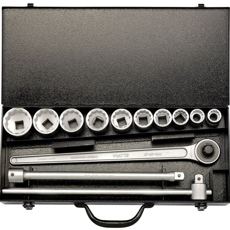 Elora 3/4" Square Drive Metric mm Socket Set 13 Piece Professional Quality Tools - 00385