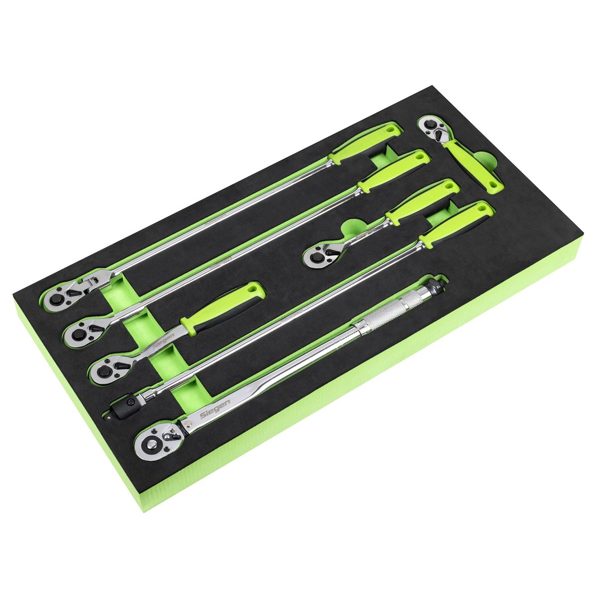 Sealey Siegen Ratchet Wrench, Breaker Bar & Torque Wrench Set 3/8" Sq Drive 7pc