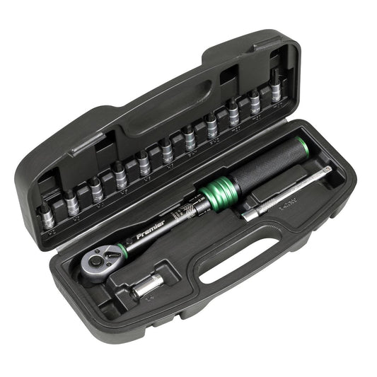 Sealey Premier Black Torque Wrench Set 1/4"Sq Drive 5-25Nm 14pc STW911B