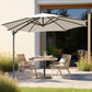 Dellonda Cantilever Parasol with 360� Rotation, Tilt & Cover 3m - Cream DG268