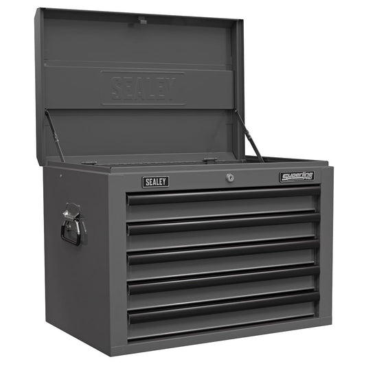 Sealey Superline Pro Topchest 5 Drawer with Ball-Bearing Slides - Grey/Black AP26059TG