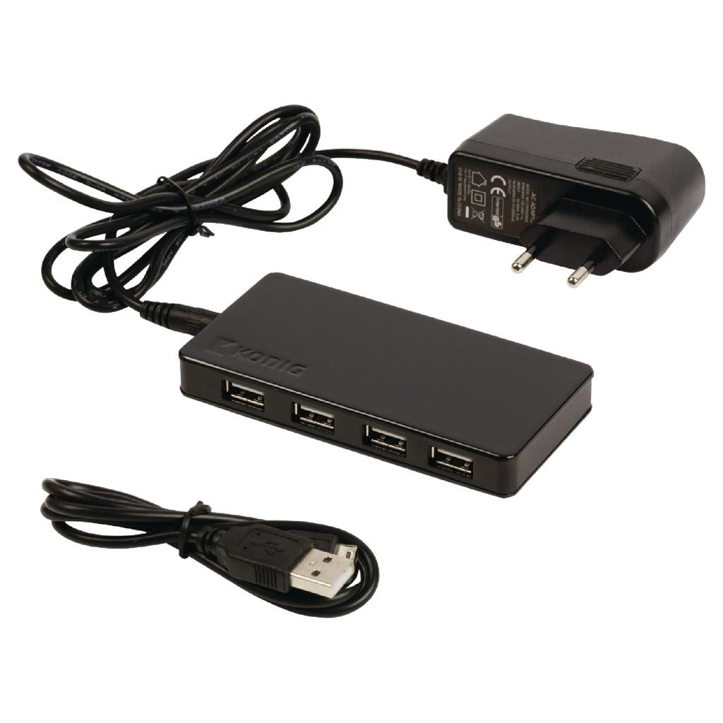 Konig 7-port powered USB 2.0 hub - UHUBU2730BK