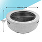 Dellonda Round MgO Fire Pit with BBQ Grill, 60cm, Safety Mesh Screen Light Grey