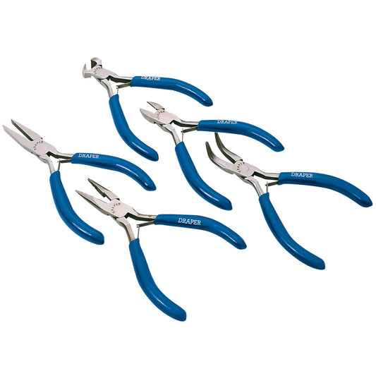 Draper Tools Five Piece Mini Plier Set Small Size Hand Tools Cutter Kit 33057
