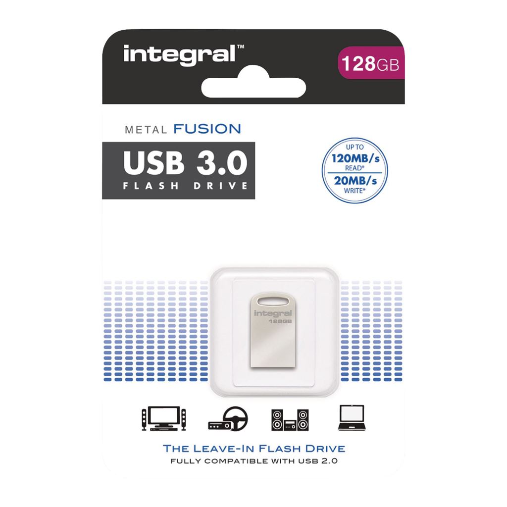 Integral Flash Drive USB 3.0 128GB Aluminium