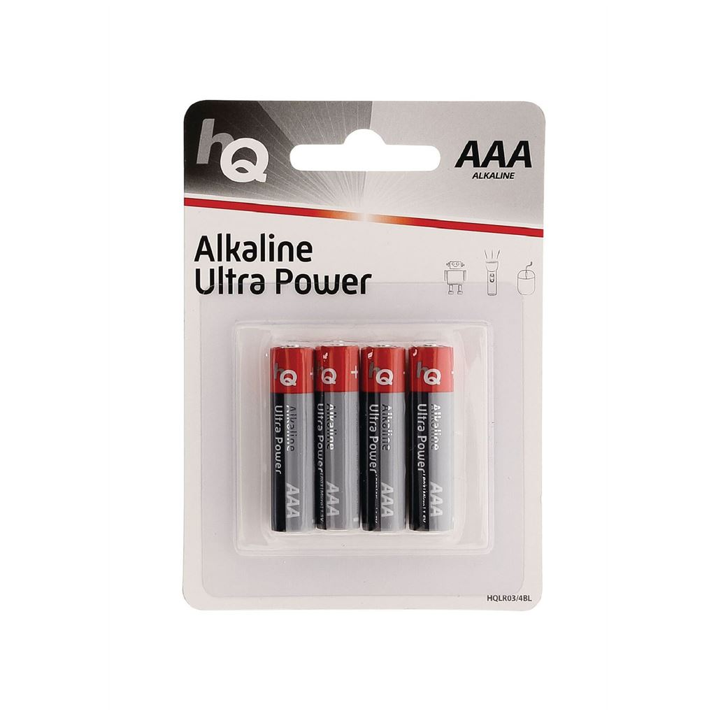 HQ Alkaline AAA battery 4-blister - BAAKLR034BL