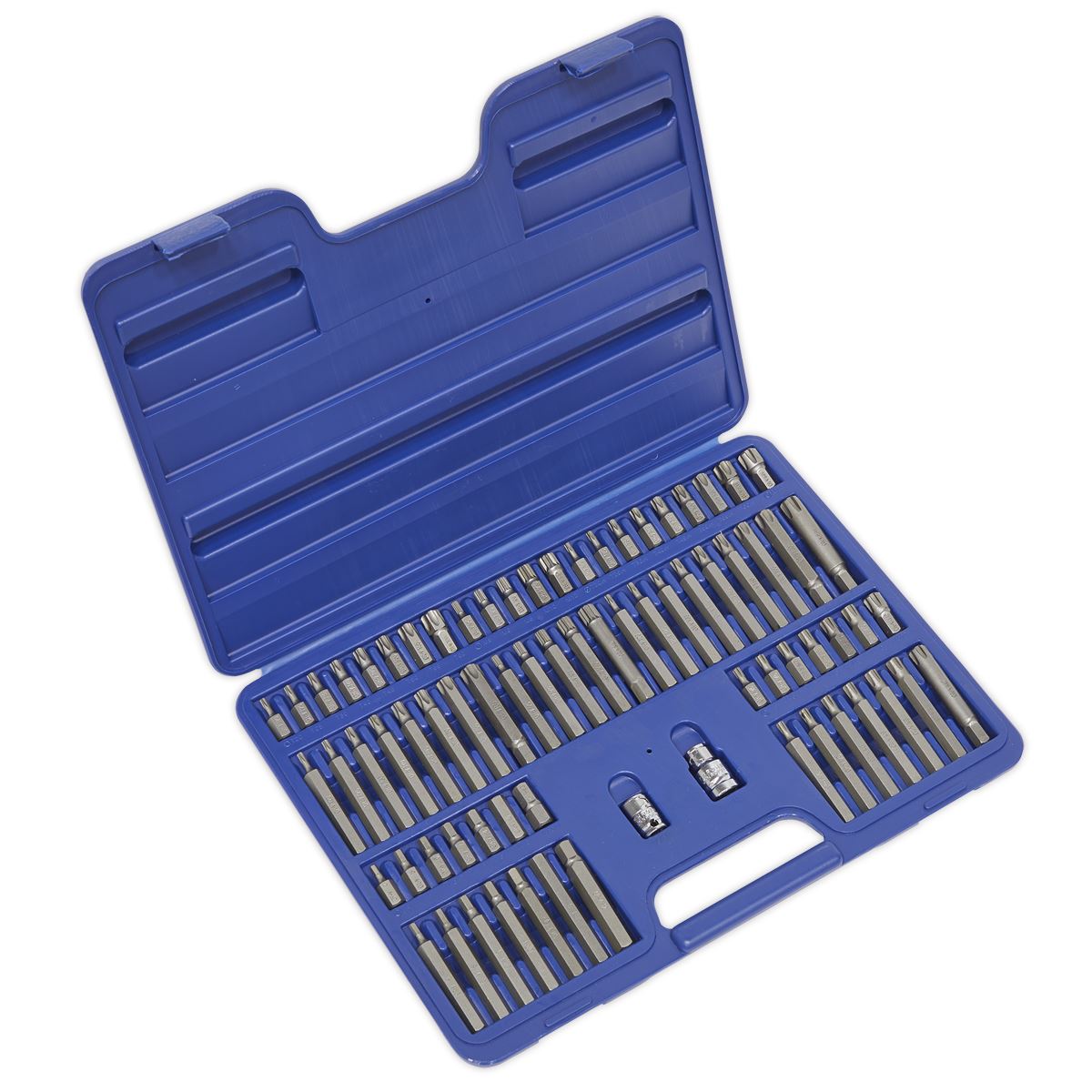 Sealey TRX-Star/Sec TRX-Star/Hex/Ribe/Spline Bit Set 74pc 1/2&3/8" AK21974