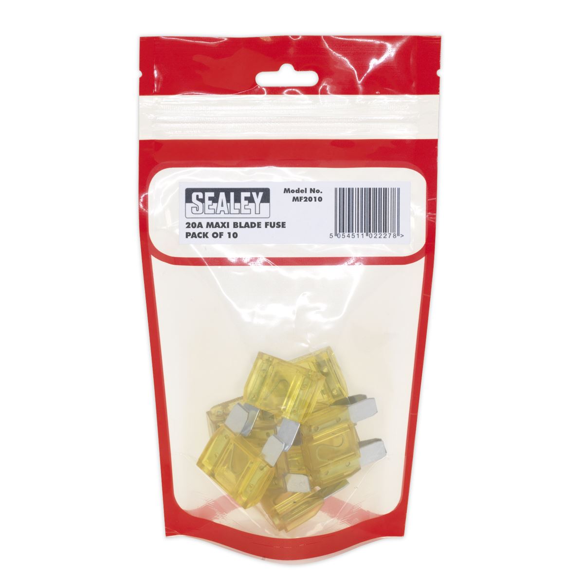 Sealey Automotive MAXI Blade Fuse 20A Pack of 10 MF2010