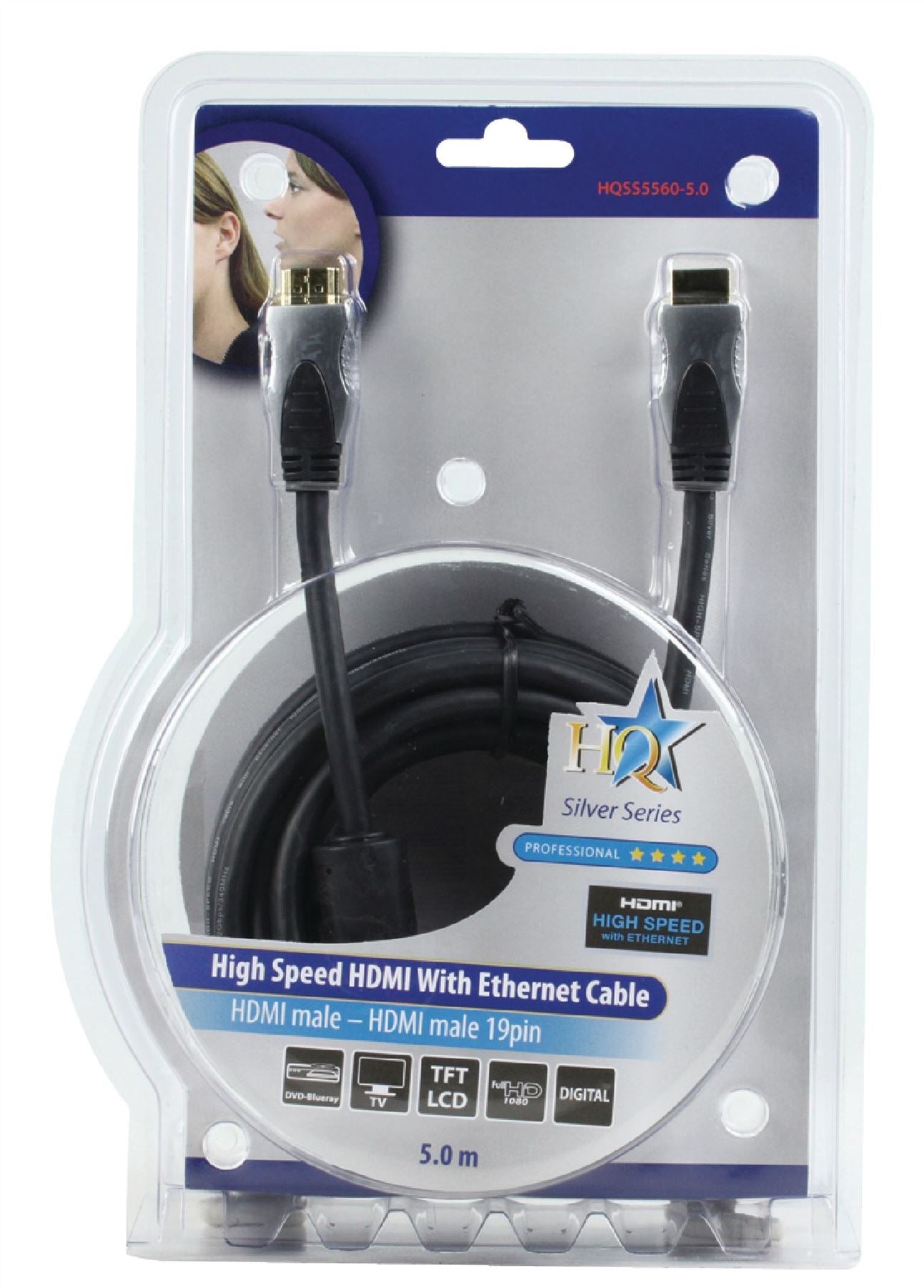 HQ High quality High Speed HDMI cable With ethernet 5.00 m