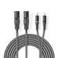 Nedis XLR Audio Cable 2x XLR 3-Pin Male to 2x RCA Male 3m Grey COTH15210GY30