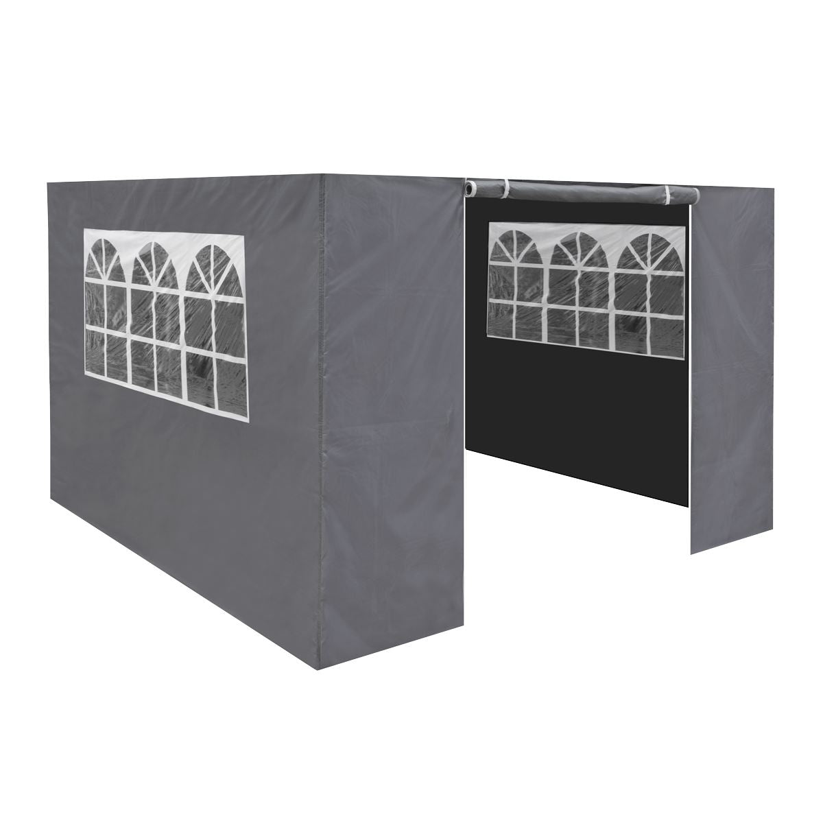 Dellonda Premium Side Walls/Doors/Windows for 2x2m Gazebo/Marquee Models Grey