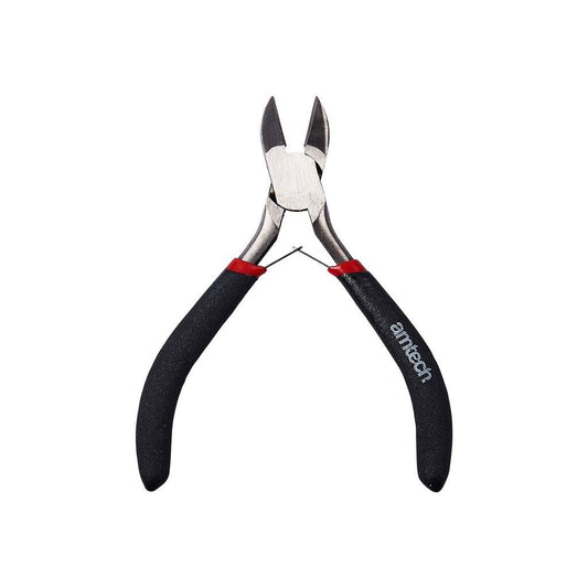 Amtech Mini Side Cutter Pliers Precision Nonslip Matt Grip Spring Release Steel - B3180