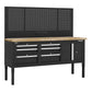 Sealey Superline Pro Modular Workbench 6 Drawers, Cupboard Wooden Worktop 1830mm
