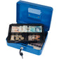 Draper Medium Secure Metal Petty Cash Box +Coin Tray, Handle+2 Keys Home/Office - 38207
